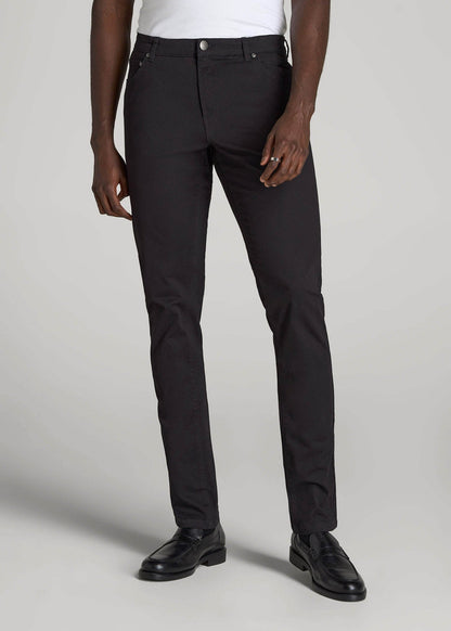 American Tall Men Dylan Slim Fit Five-Pocket Pants For Tall Men in Black