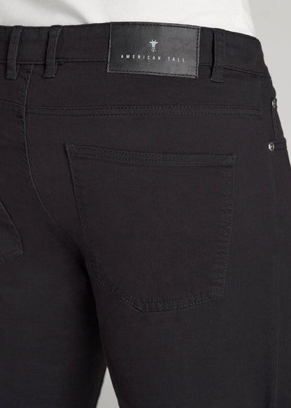 American Tall Men Dylan Slim Fit Five-Pocket Pants For Tall Men in Black