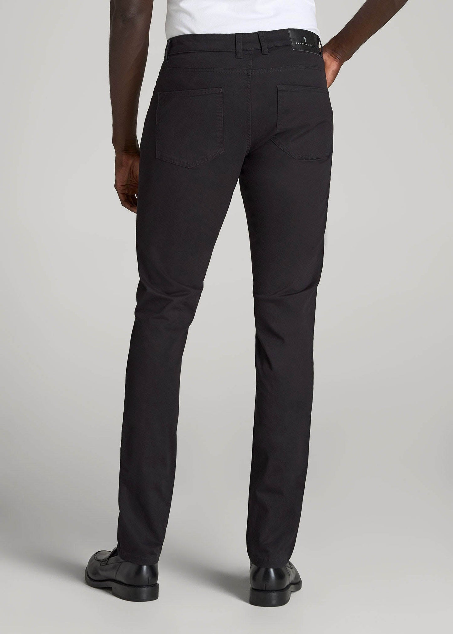 American Tall Men Dylan Slim Fit Five-Pocket Pants For Tall Men in Black