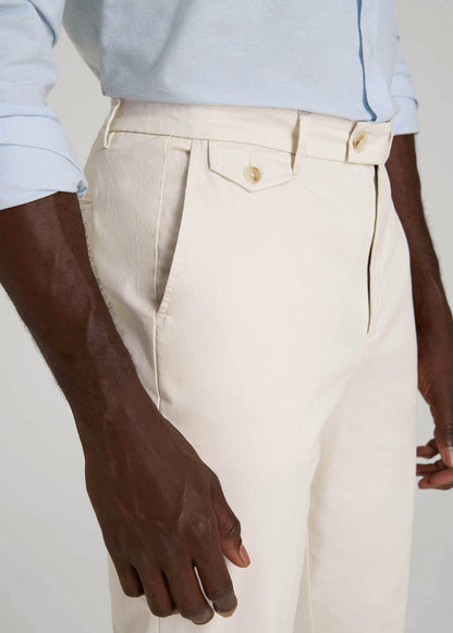 American Tall Men Refined Chinos for Tall Men in Antique White