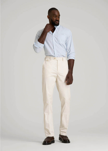 American Tall Men Refined Chinos for Tall Men in Antique White