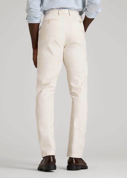 American Tall Men Refined Chinos for Tall Men in Antique White