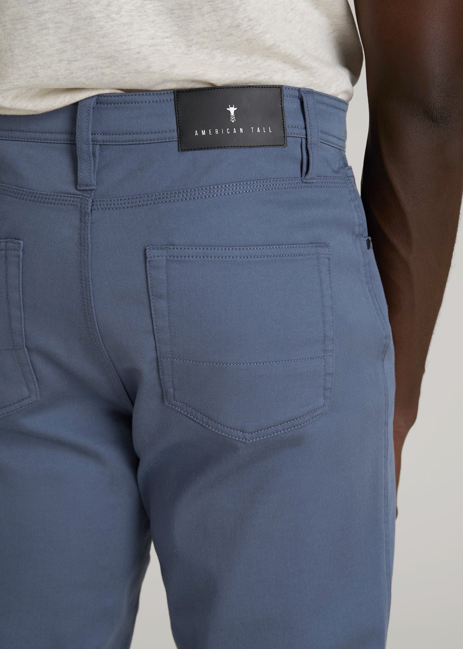 American Tall Men Everyday Comfort 5-Pocket TAPERED-FIT Pant for Tall Men in Blue Slate