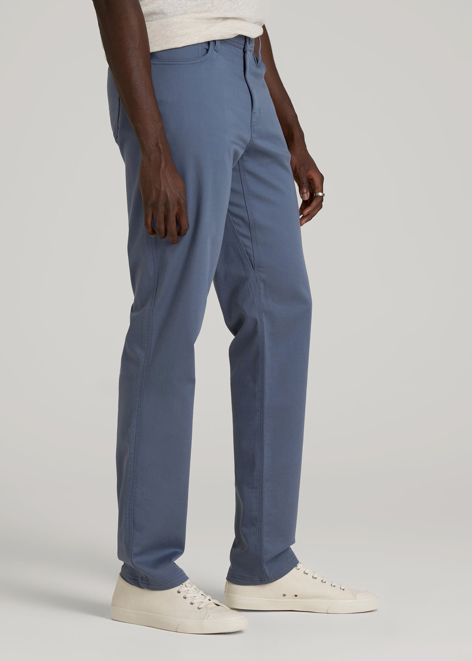 American Tall Men Everyday Comfort 5-Pocket TAPERED-FIT Pant for Tall Men in Blue Slate
