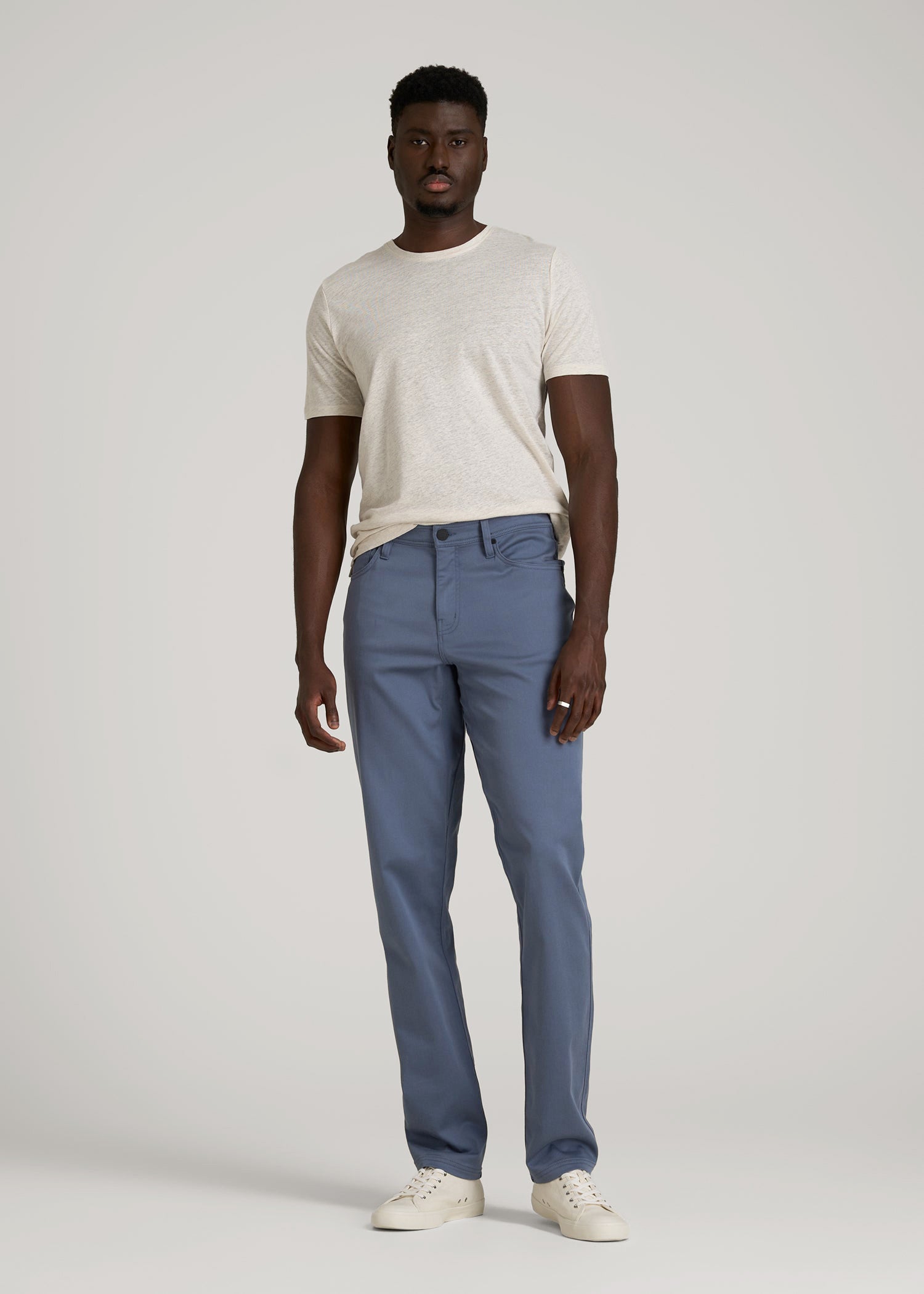 American Tall Men Everyday Comfort 5-Pocket TAPERED-FIT Pant for Tall Men in Blue Slate