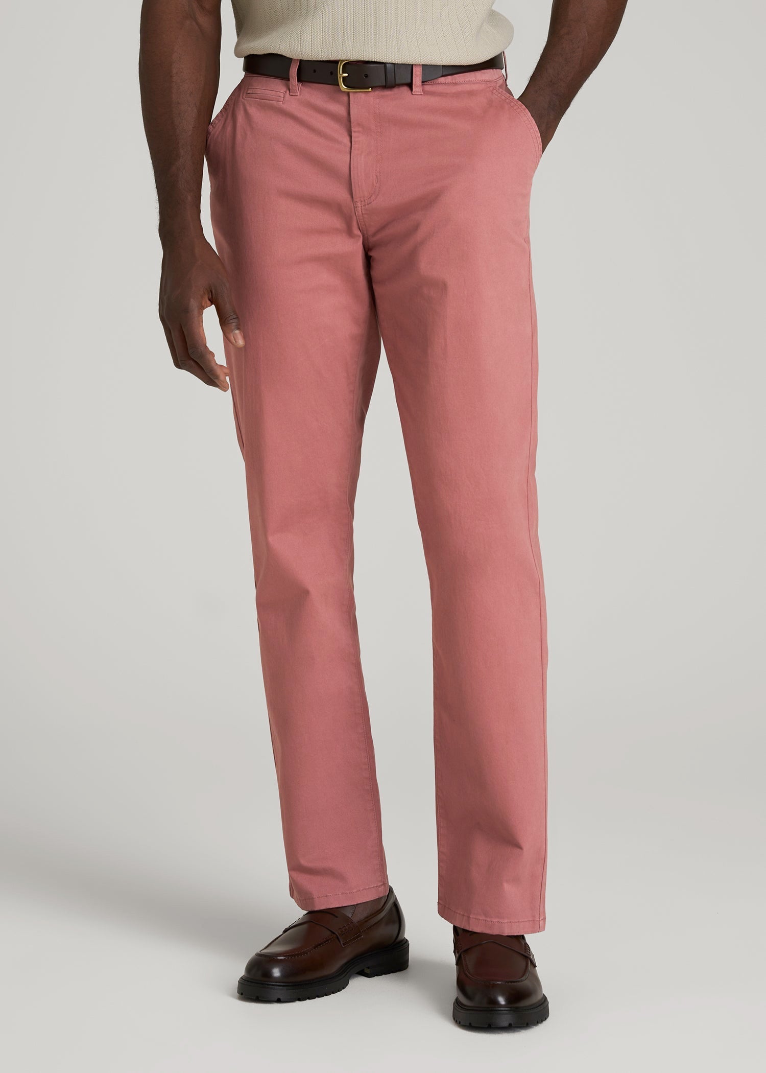 American Tall Men Mason Relaxed Chinos for Tall Men in Withered Rose