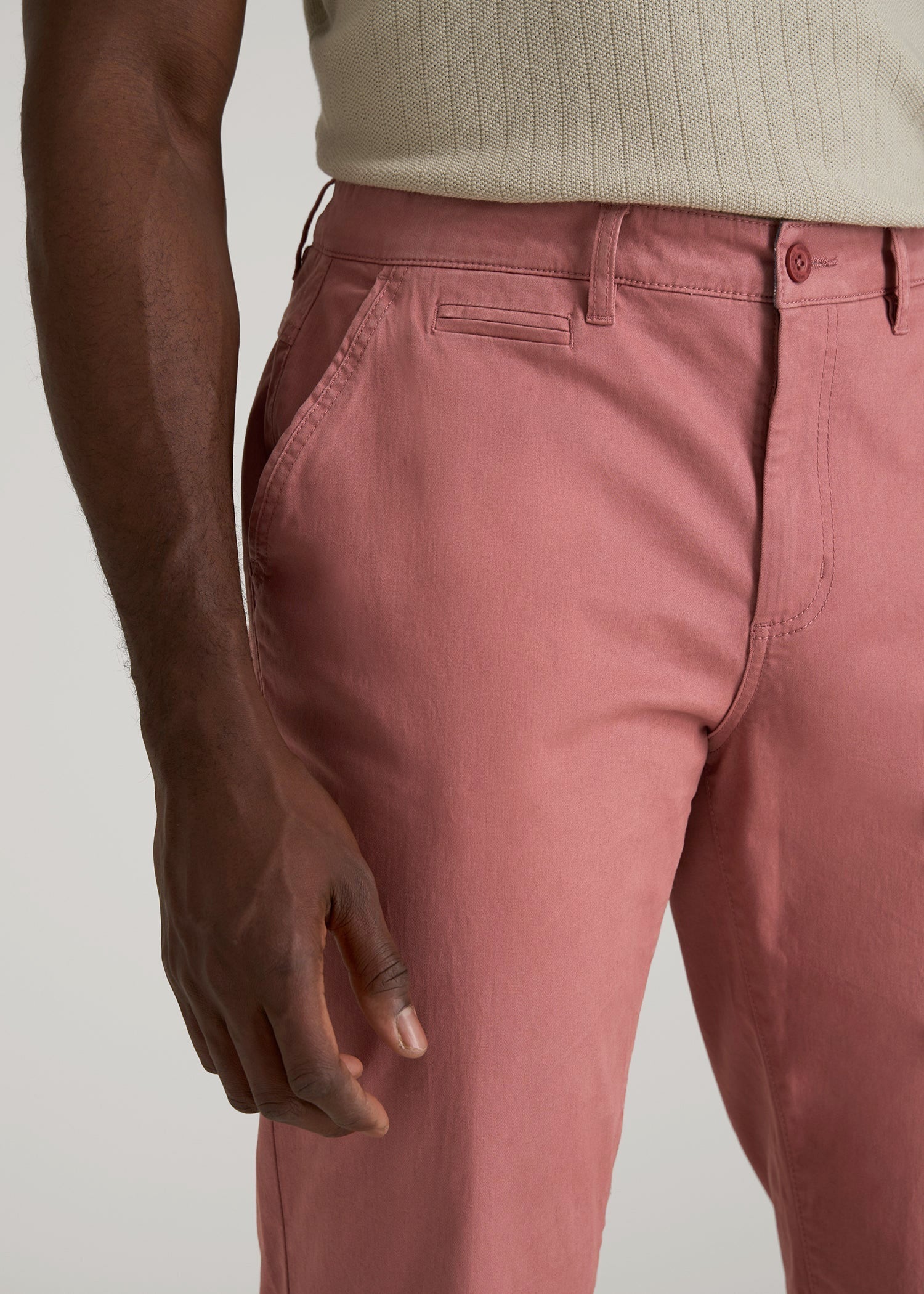 American Tall Men Mason Relaxed Chinos for Tall Men in Withered Rose