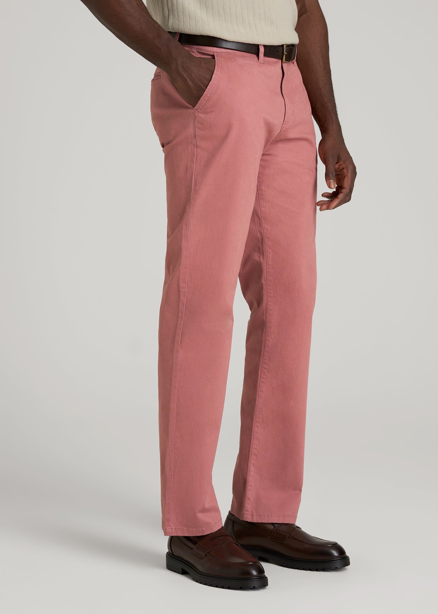 American Tall Men Mason Relaxed Chinos for Tall Men in Withered Rose