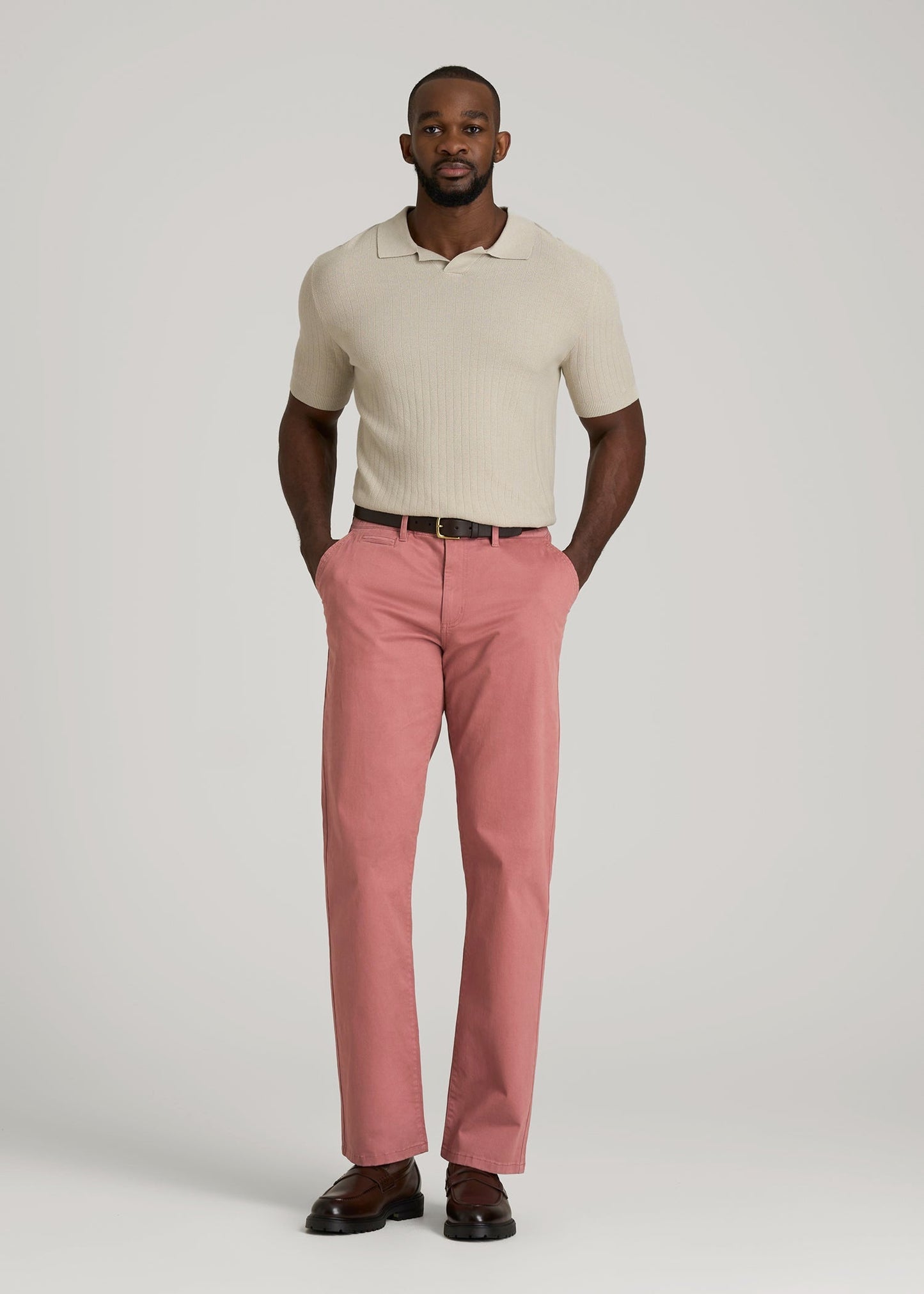 American Tall Men Mason Relaxed Chinos for Tall Men in Withered Rose