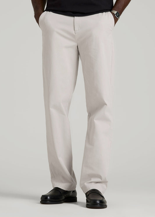 American Tall Men 4 Way Stretch Commuter RELAXED Chino Pants for Tall Men in Drywall Tan