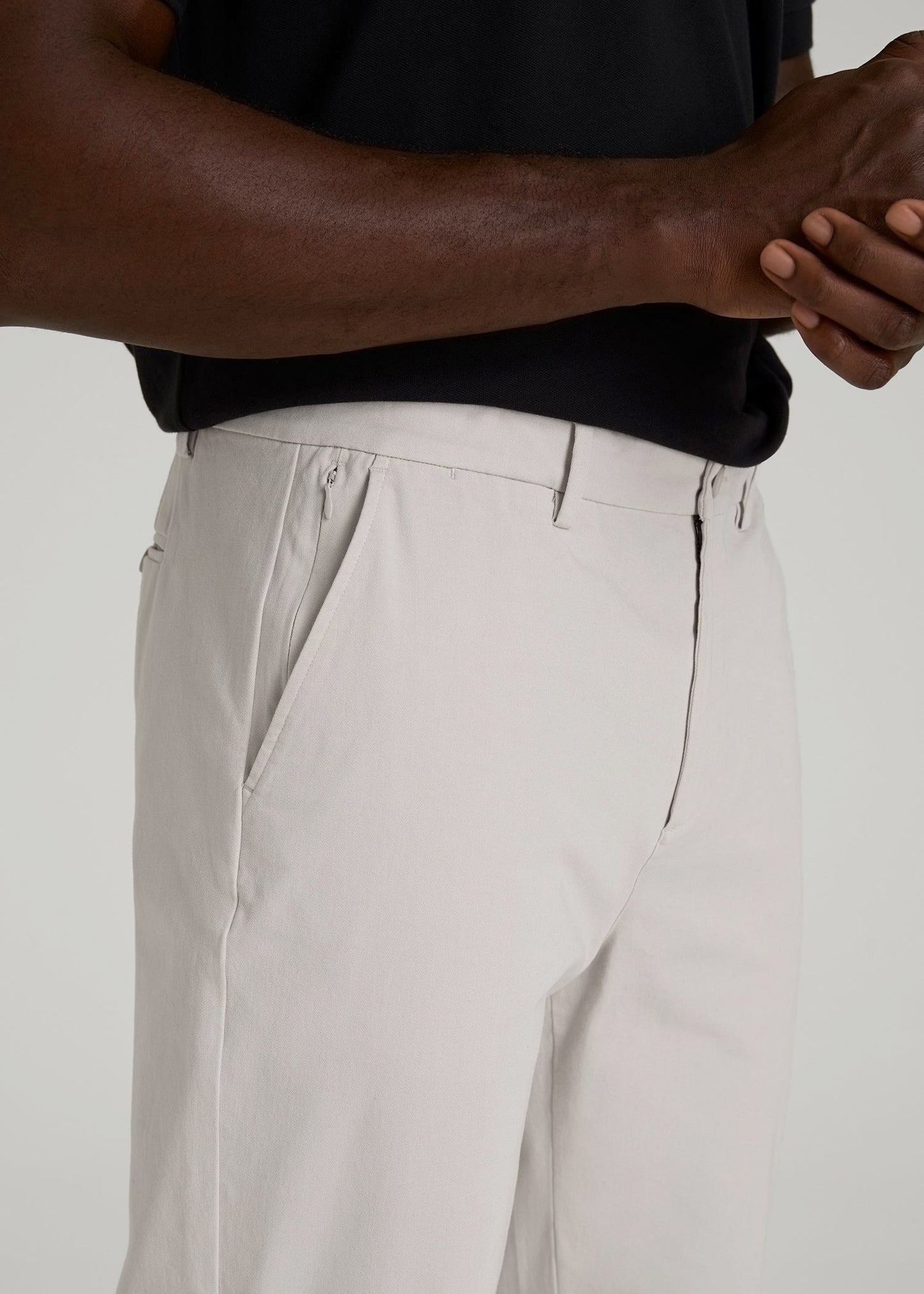 American Tall Men 4 Way Stretch Commuter RELAXED Chino Pants for Tall Men in Drywall Tan