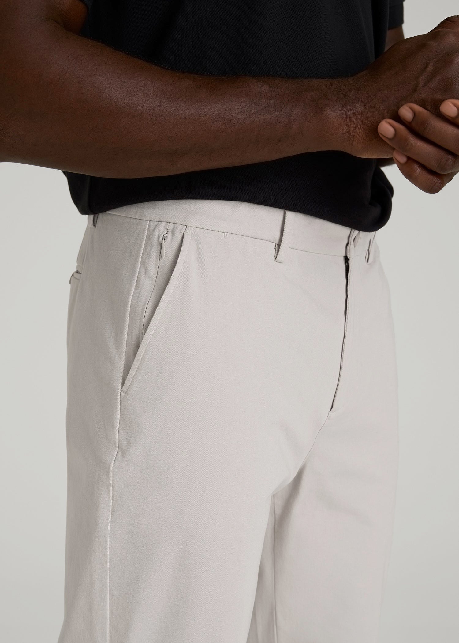 American Tall Men 4 Way Stretch Commuter RELAXED Chino Pants for Tall Men in Drywall Tan