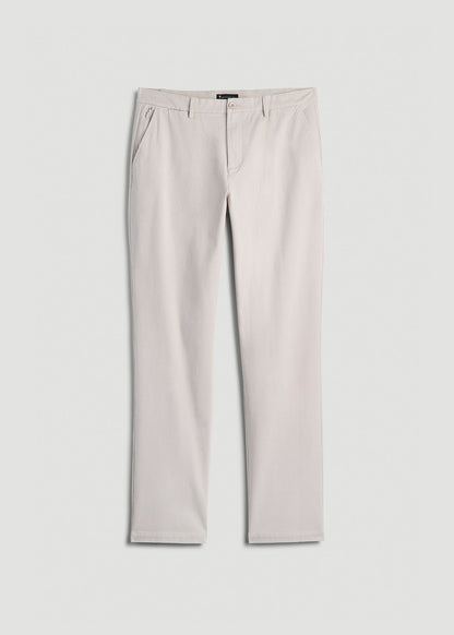 American Tall Men 4 Way Stretch Commuter RELAXED Chino Pants for Tall Men in Drywall Tan
