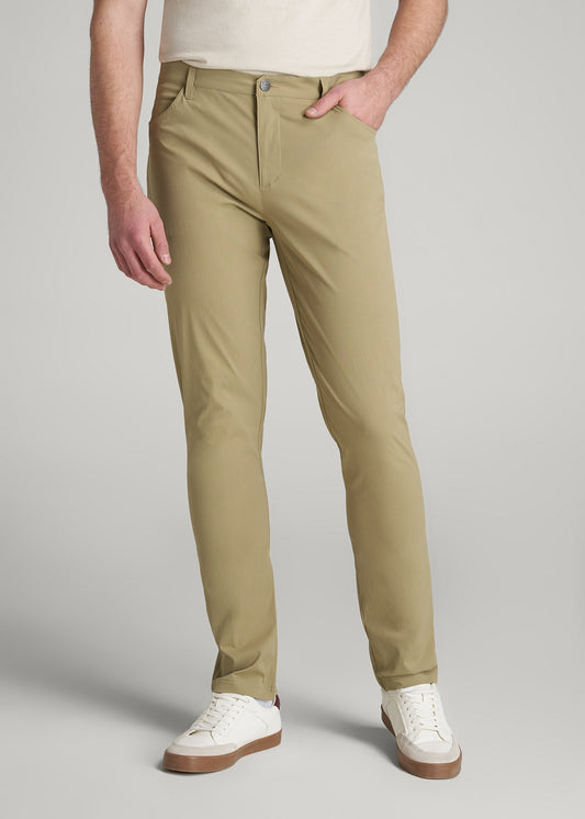 American Tall Men TAPERED-FIT Traveler Pants for Tall Men in Tan