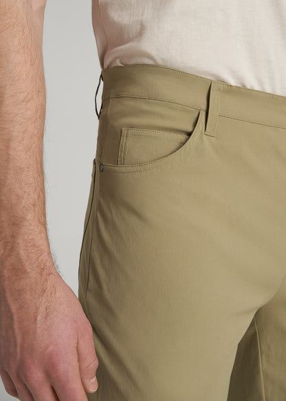 American Tall Men TAPERED-FIT Traveler Pants for Tall Men in Tan