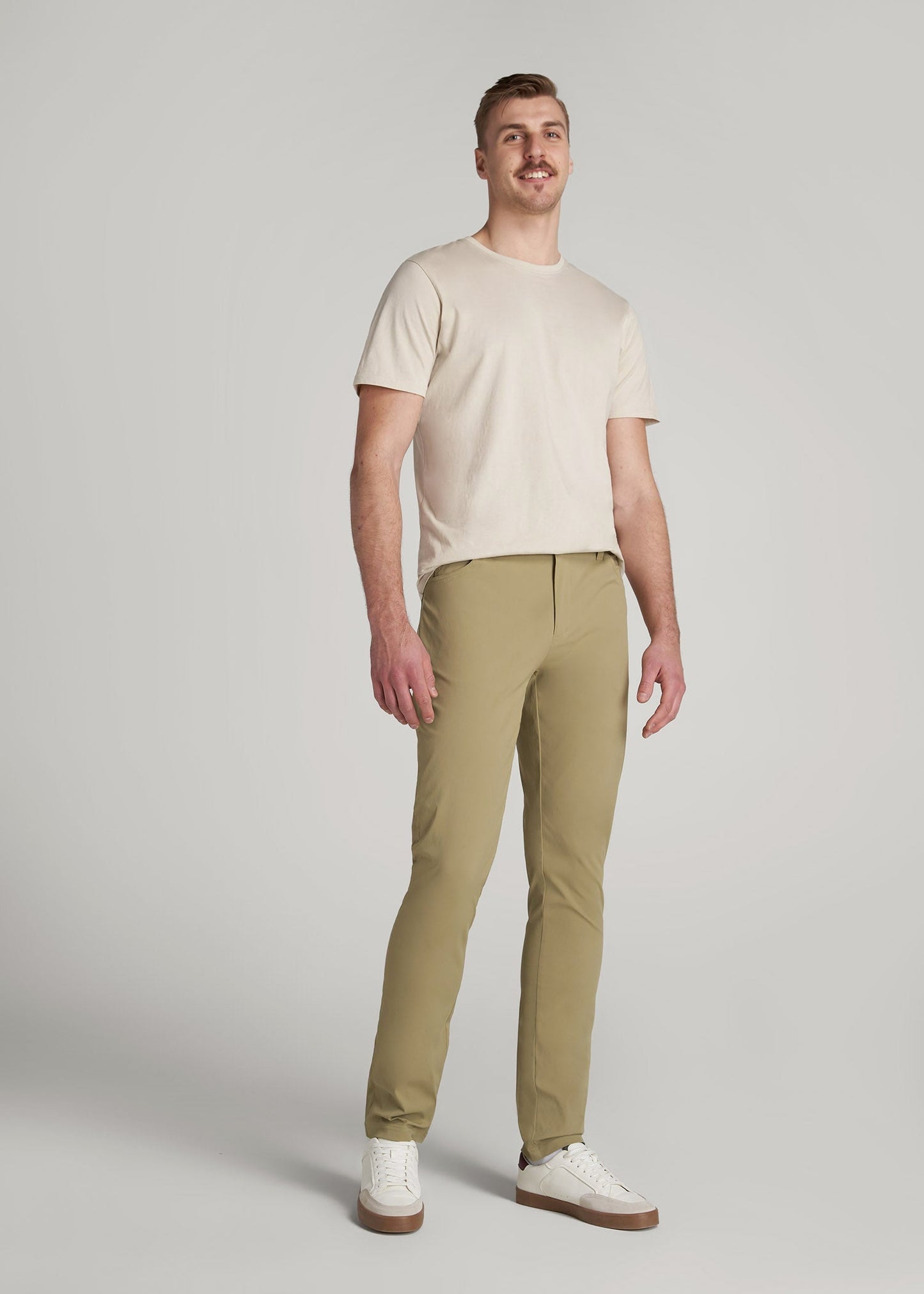 American Tall Men TAPERED-FIT Traveler Pants for Tall Men in Tan