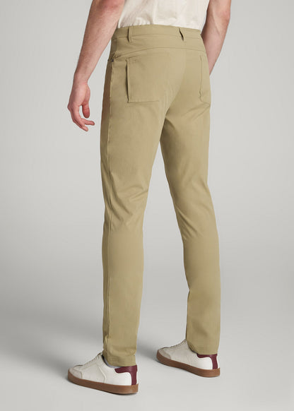 American Tall Men TAPERED-FIT Traveler Pants for Tall Men in Tan