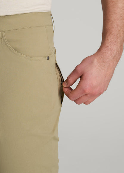 American Tall Men TAPERED-FIT Traveler Pants for Tall Men in Tan