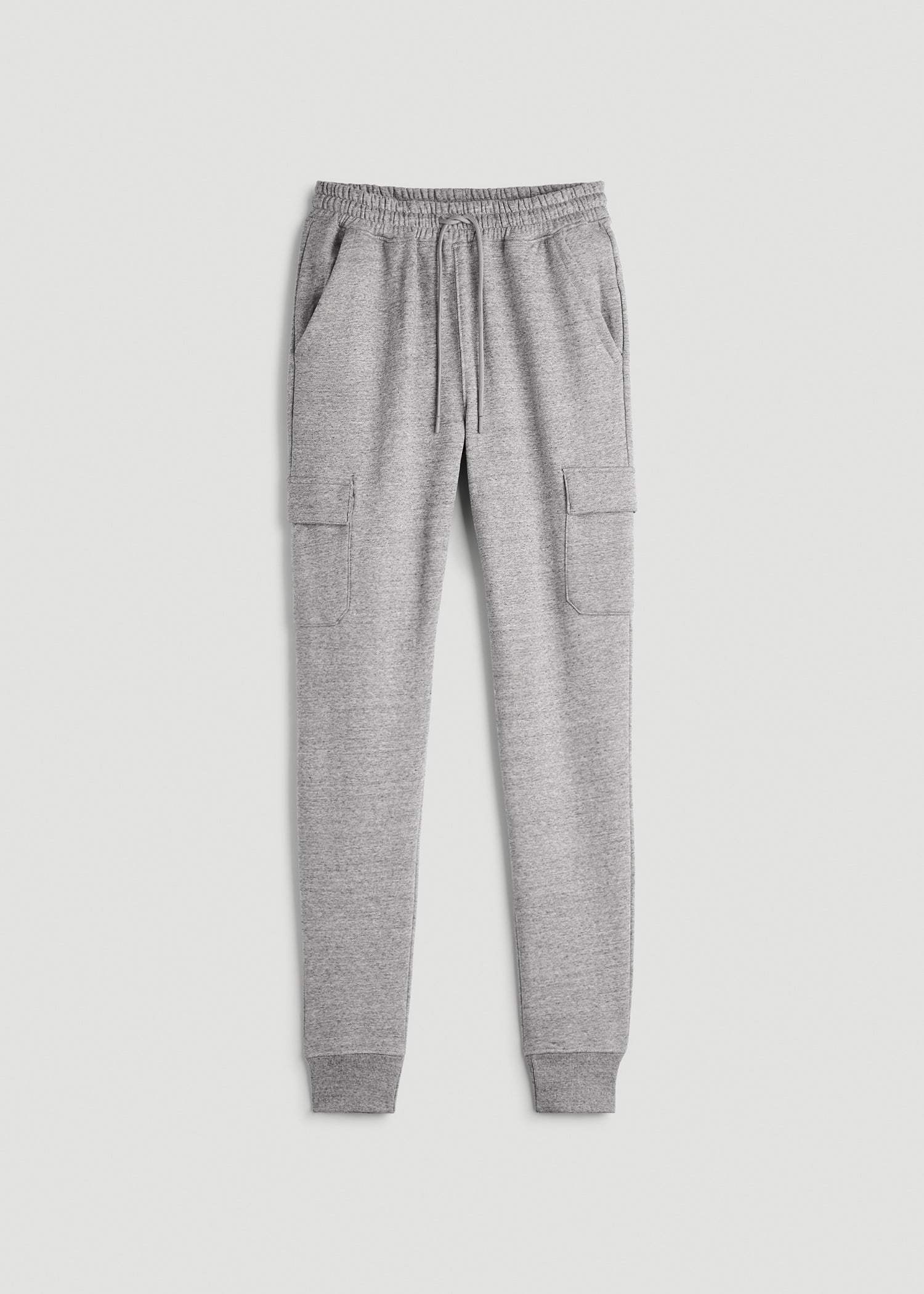 American Tall Men Wearever Fleece Cargo Jogger For Tall Men in Heather Grey