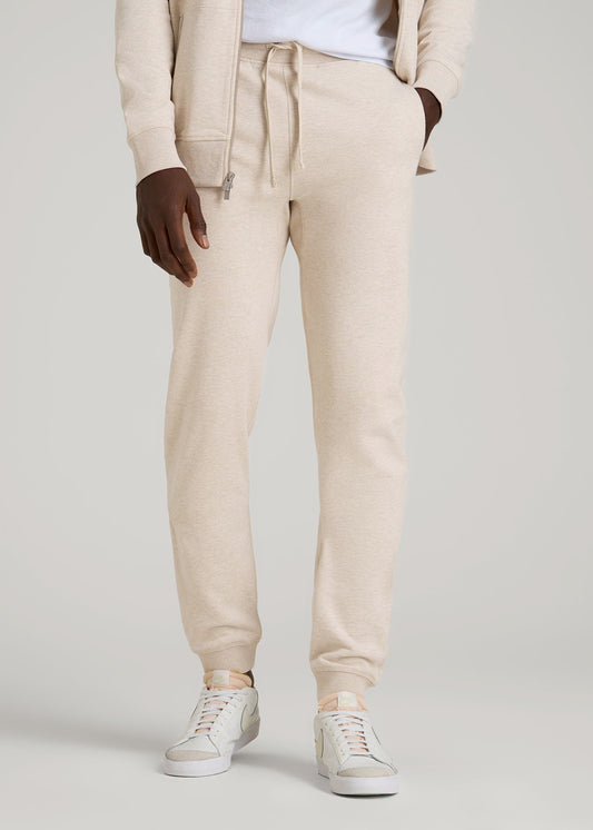 American Tall Men Wearever 2.0 French Terry Joggers for Tall Men in Oatmeal Mix