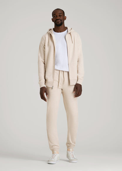 American Tall Men Wearever 2.0 French Terry Joggers for Tall Men in Oatmeal Mix