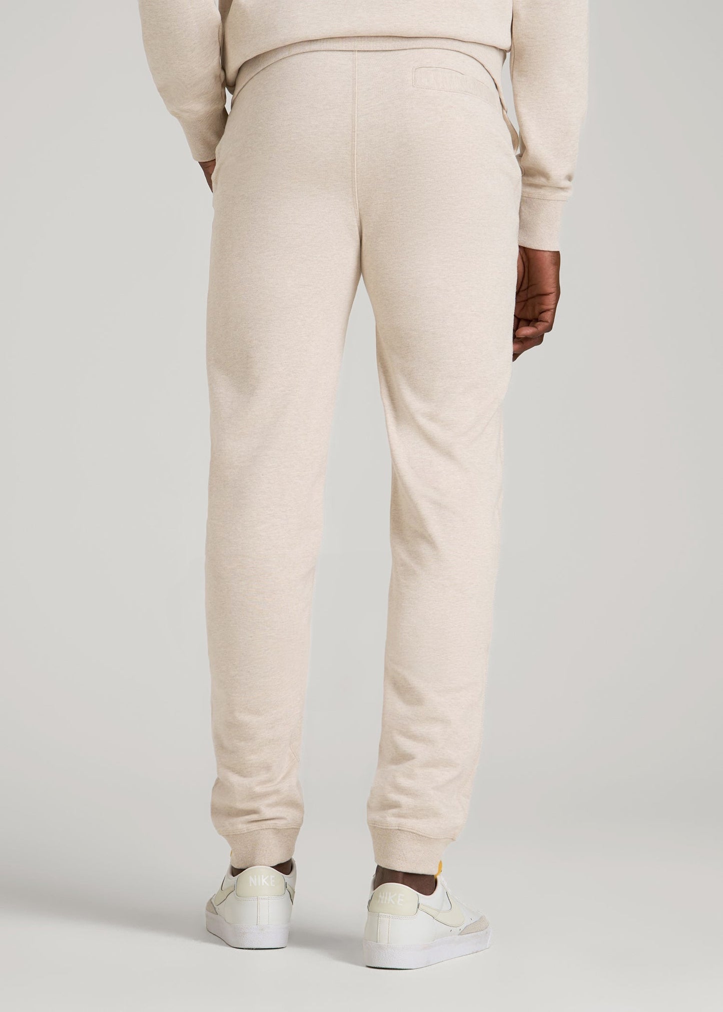 American Tall Men Wearever 2.0 French Terry Joggers for Tall Men in Oatmeal Mix