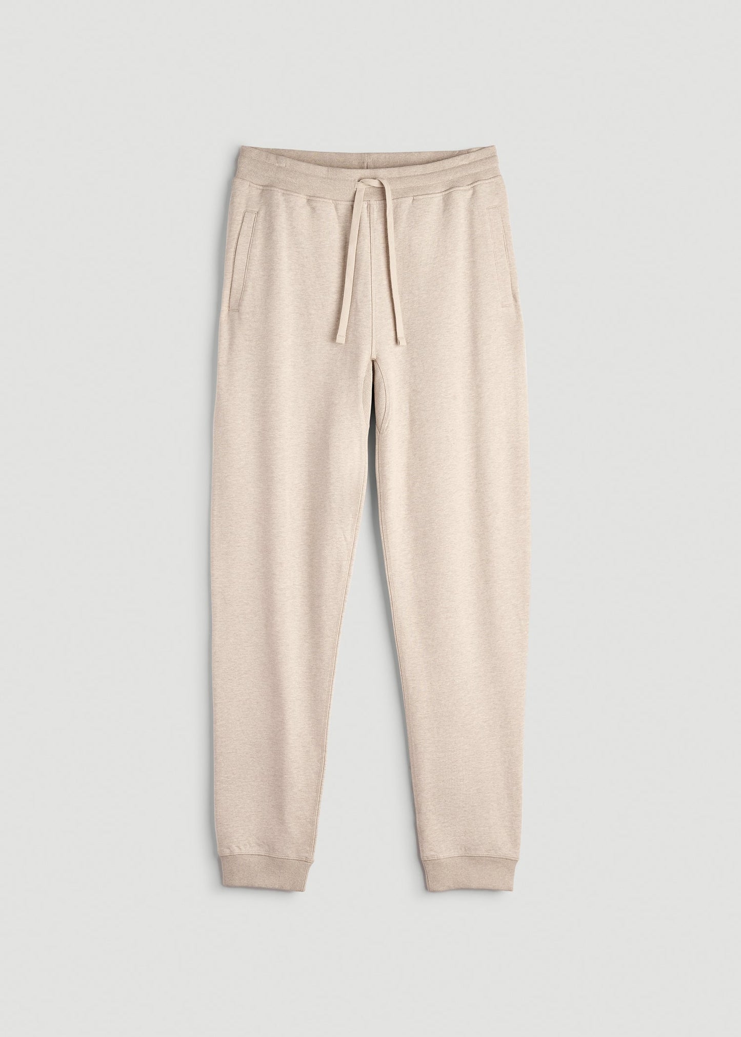 American Tall Men Wearever 2.0 French Terry Joggers for Tall Men in Oatmeal Mix