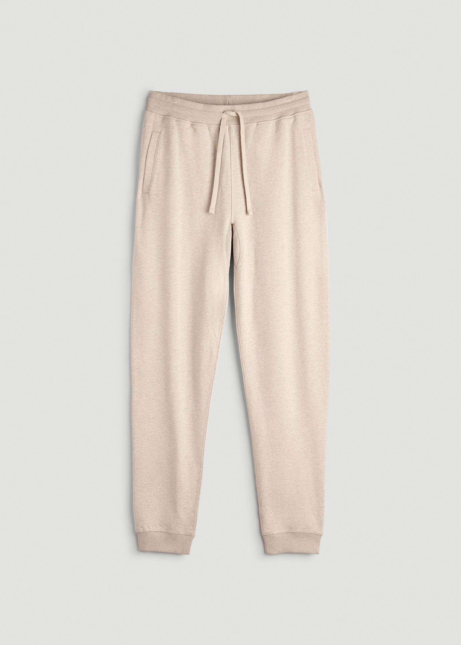 American Tall Men Wearever 2.0 French Terry Joggers for Tall Men in Oatmeal Mix