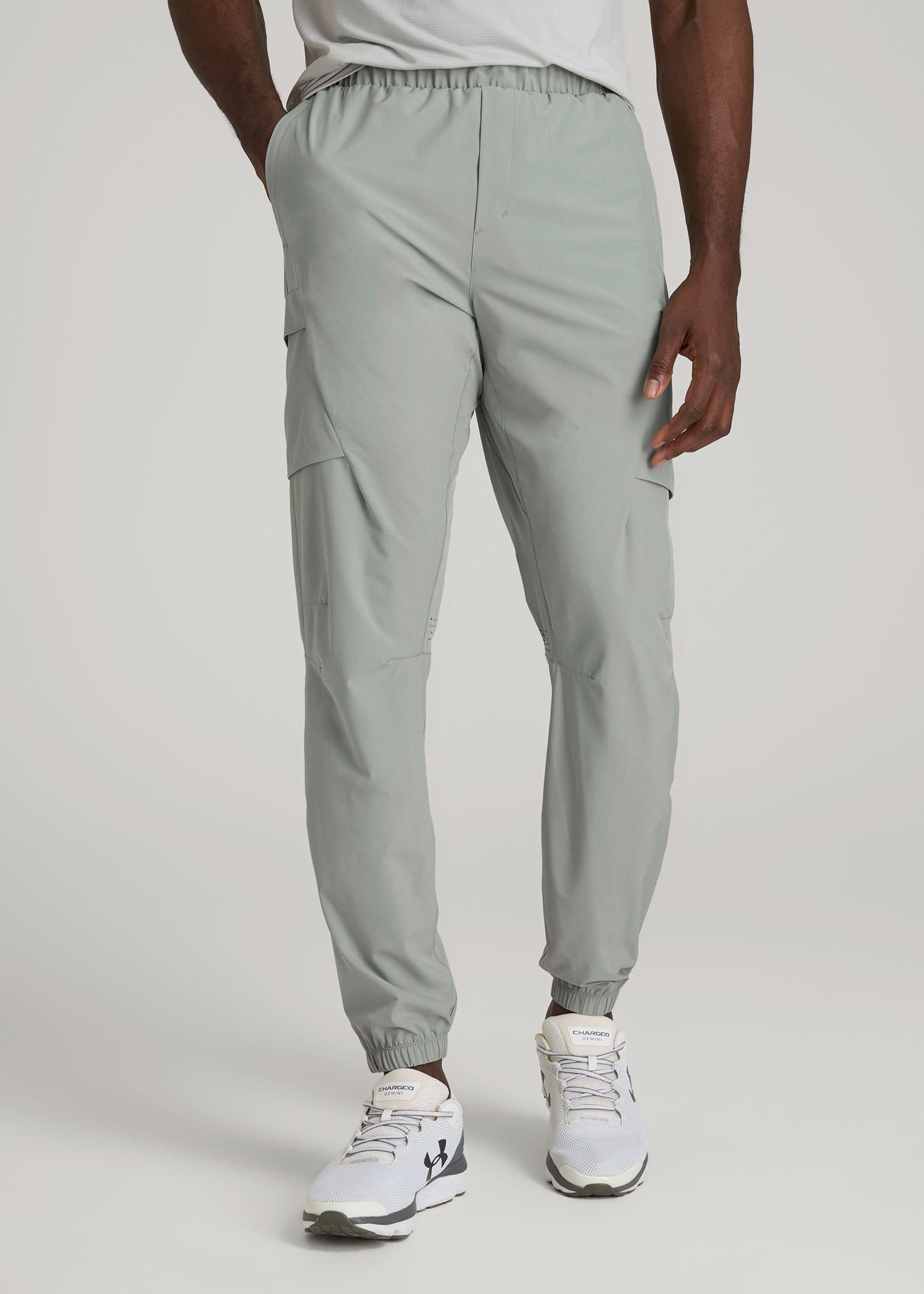 American Tall Men Featherweight Cargo Training Jogger for Tall Men in Seagrass