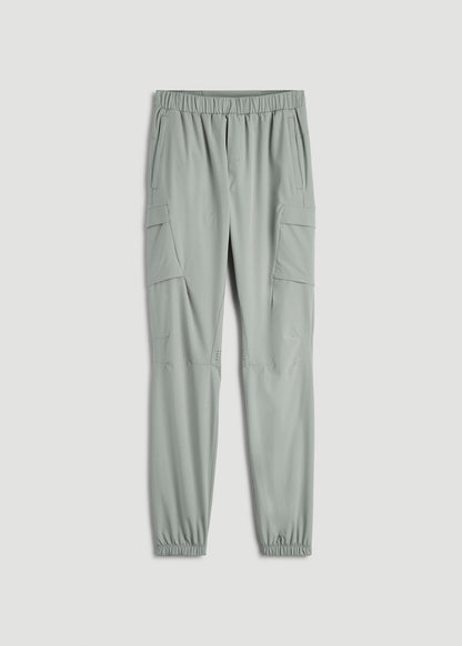 American Tall Men Featherweight Cargo Training Jogger for Tall Men in Seagrass