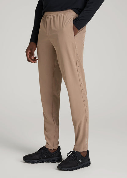 American Tall Men Featherweight Running Pants for Tall Men in Dark Sand
