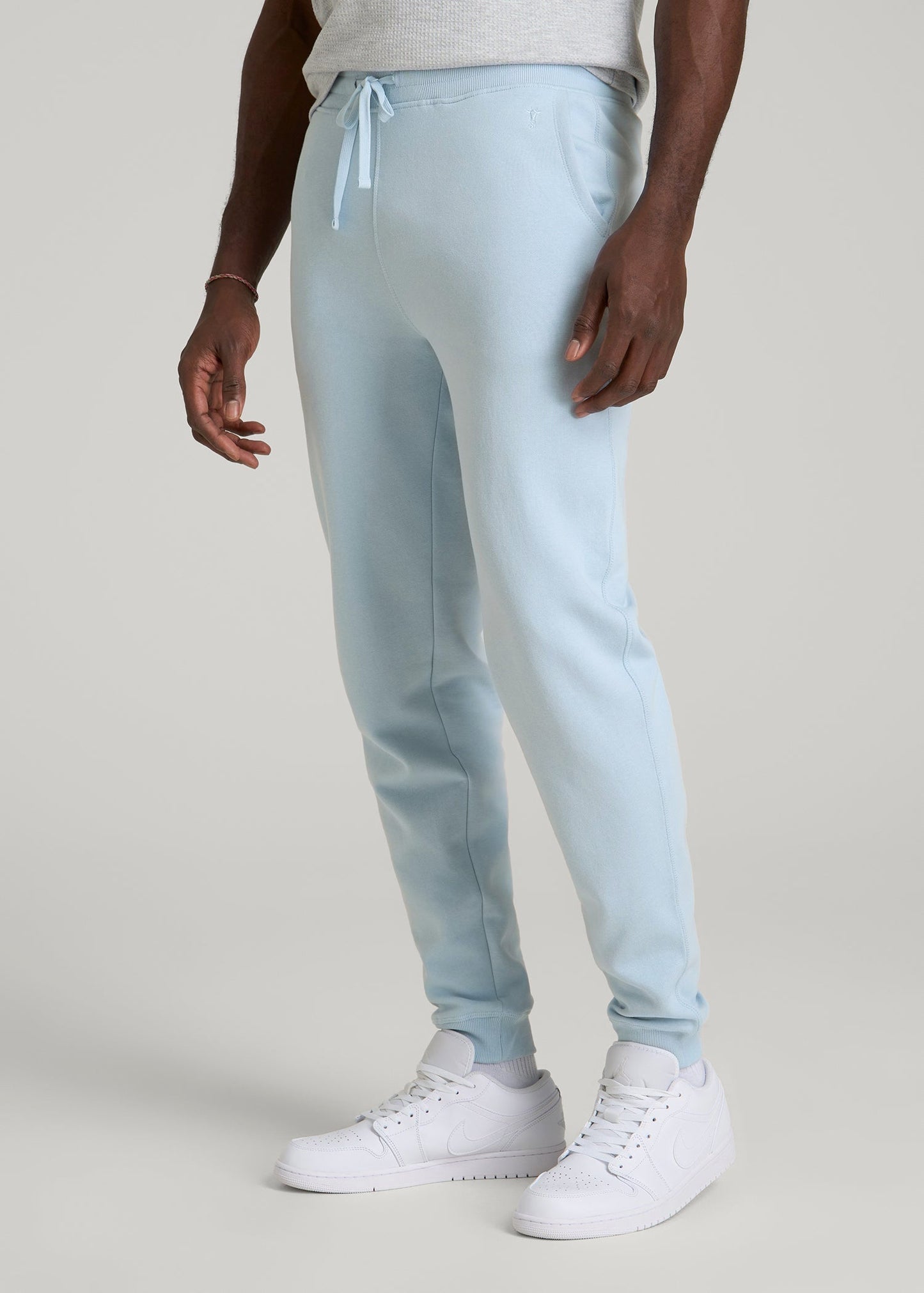 American Tall Men Wearever 2.0 Fleece Joggers for Tall Men in Ice Blue