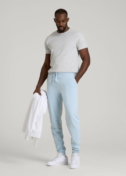 American Tall Men Wearever 2.0 Fleece Joggers for Tall Men in Ice Blue