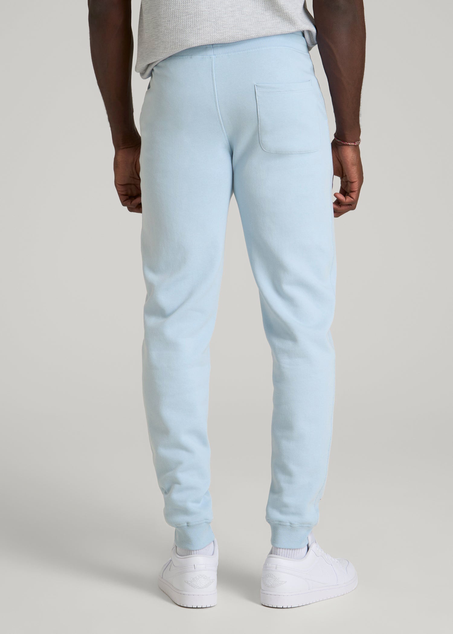 American Tall Men Wearever 2.0 Fleece Joggers for Tall Men in Ice Blue