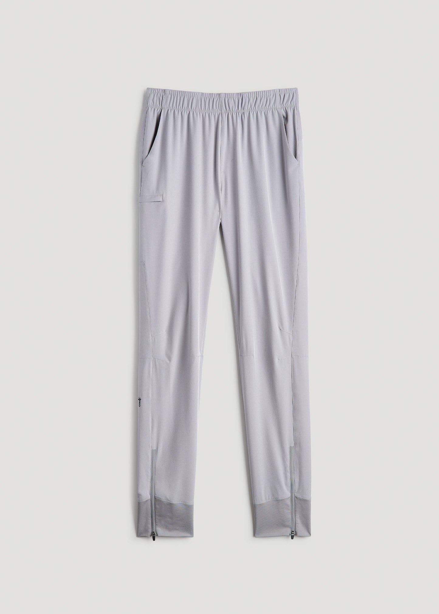 American Tall Men Featherweight Perforated Training Joggers for Tall Men in Light Grey
