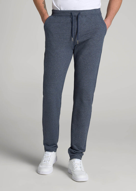 American Tall Men Microsanded French Terry Sweatpants for Tall Men in Navy Mix