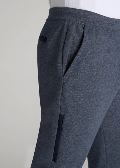 American Tall Men Microsanded French Terry Sweatpants for Tall Men in Navy Mix
