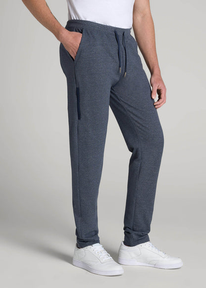 American Tall Men Microsanded French Terry Sweatpants for Tall Men in Navy Mix