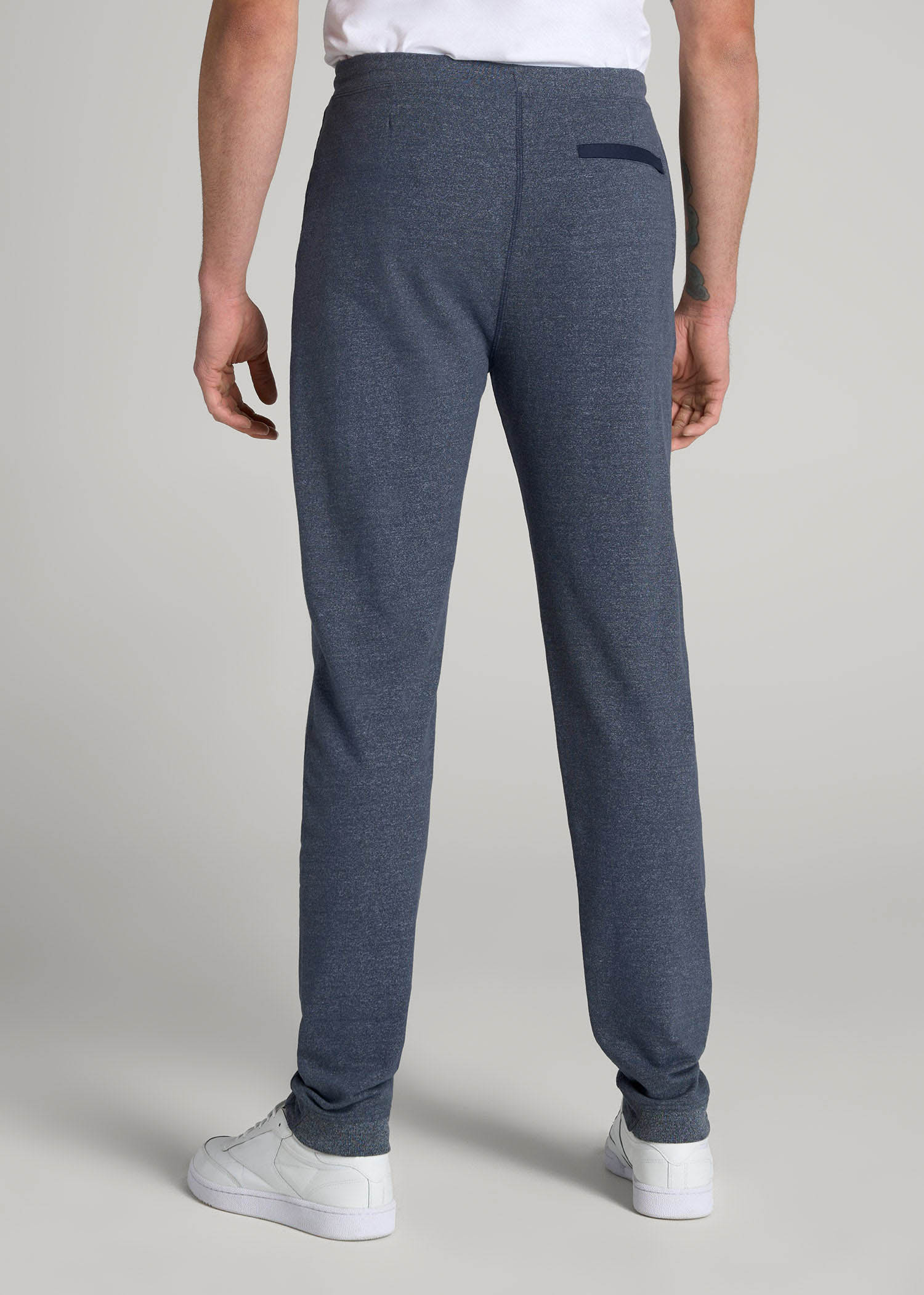 American Tall Men Microsanded French Terry Sweatpants for Tall Men in Navy Mix