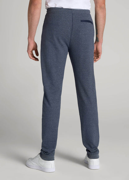 American Tall Men Microsanded French Terry Sweatpants for Tall Men in Navy Mix