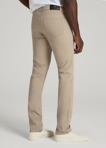 American Tall Men Dylan Slim Fit Five-Pocket Pants For Tall Men in Desert Khaki