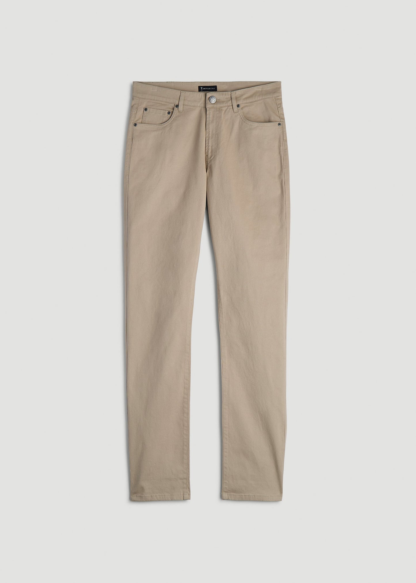 American Tall Men Dylan Slim Fit Five-Pocket Pants For Tall Men in Desert Khaki