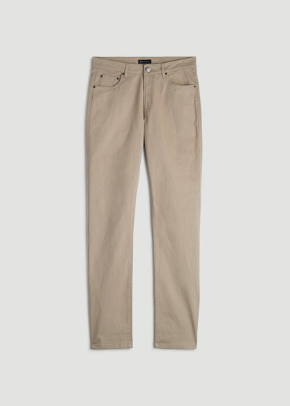 American Tall Men Dylan Slim Fit Five-Pocket Pants For Tall Men in Desert Khaki