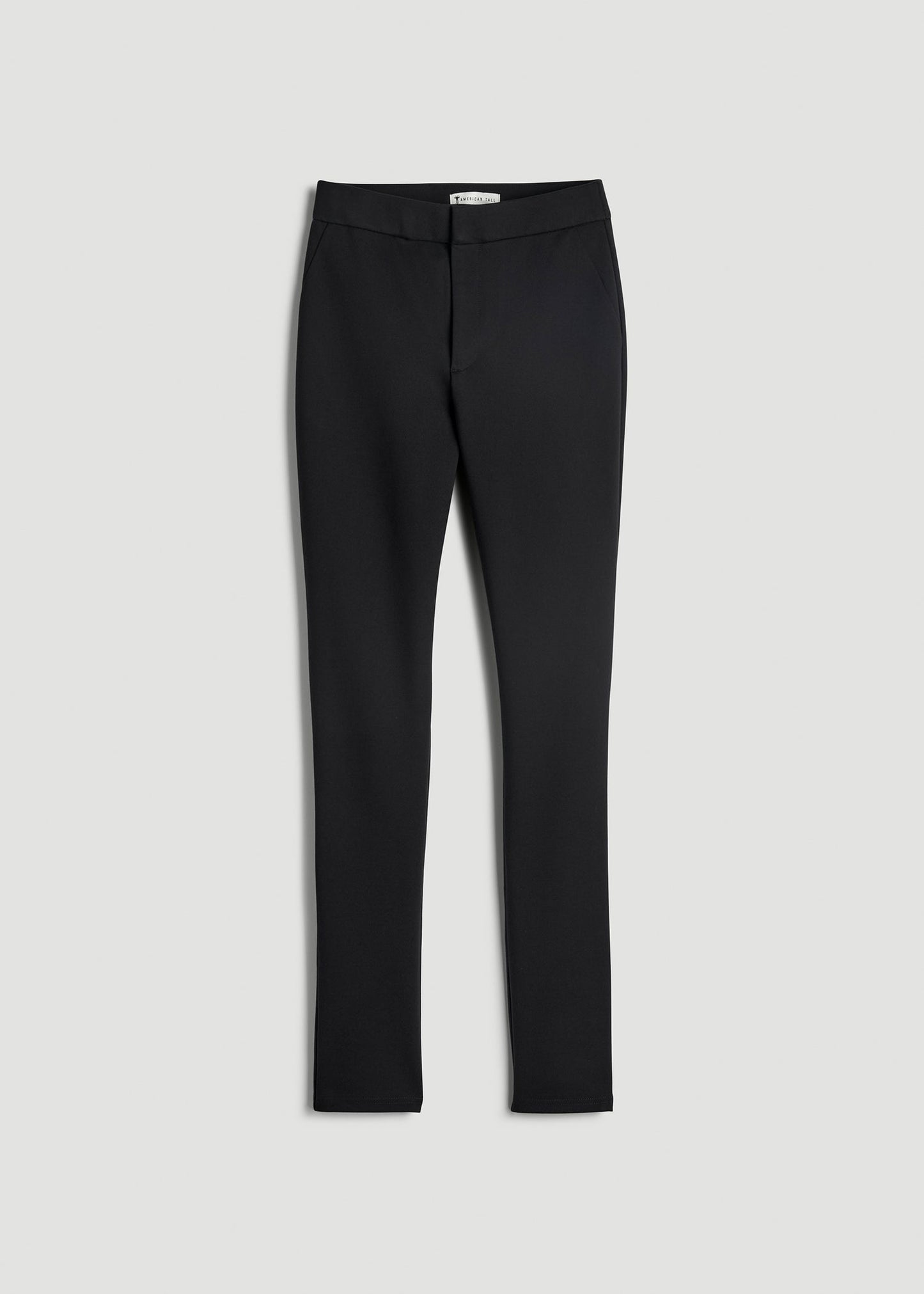 American Tall Women Soft Flex Ponte Skinny High Rise Pant for Tall Women in Black