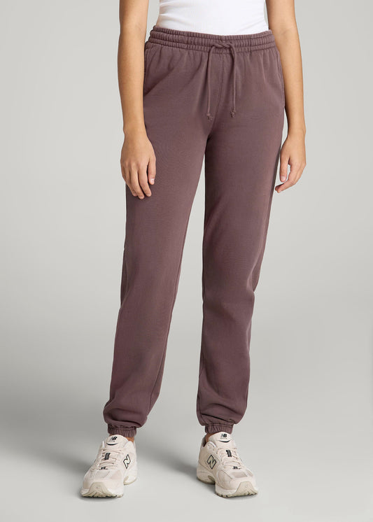American Tall Women Wearever Fleece Regular Fit Sweatpants for Tall Women in Dusty Merlot