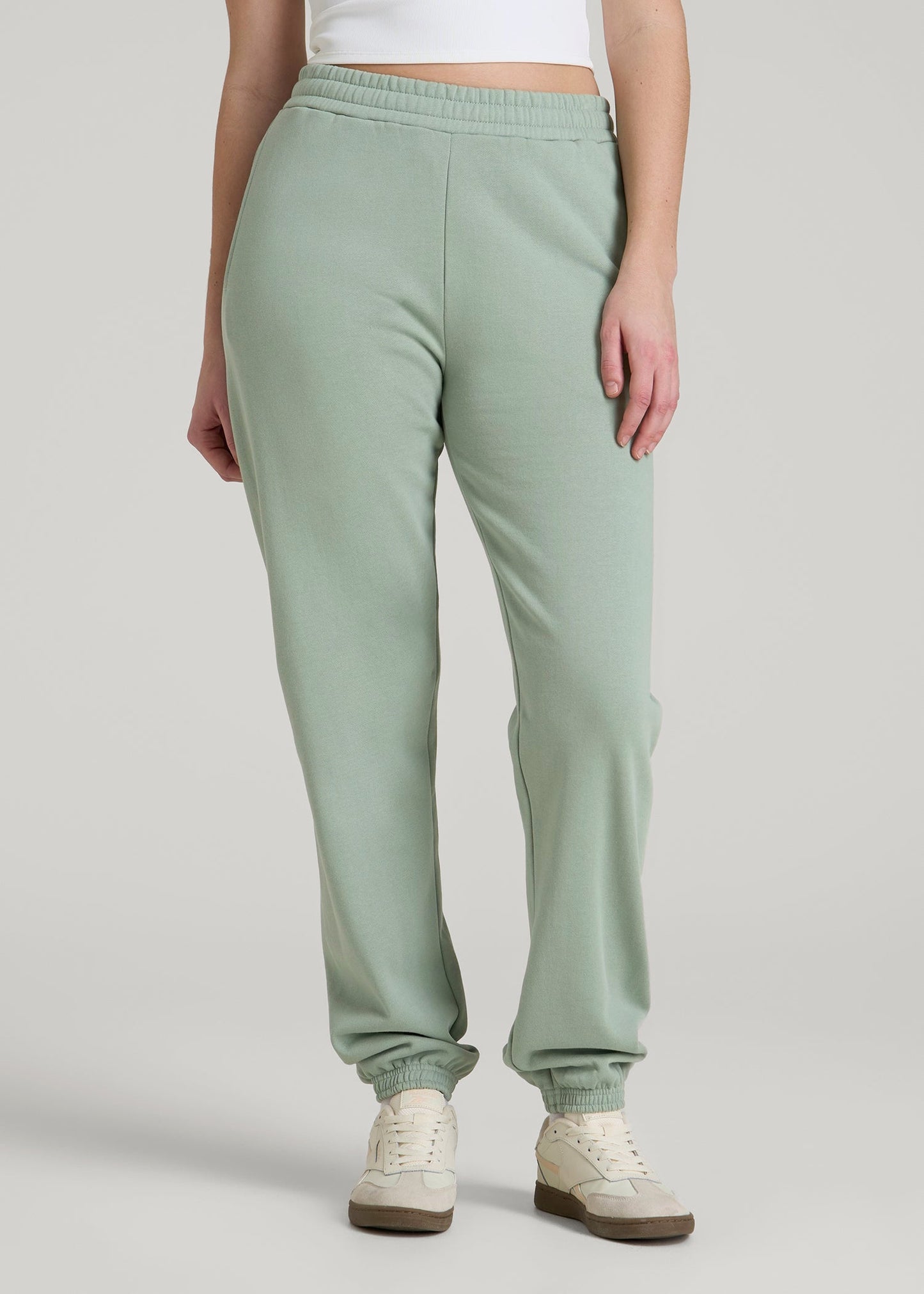 American Tall Women|Men Wearever Fleece Relaxed Sweatpants for Tall Women in Seagrass