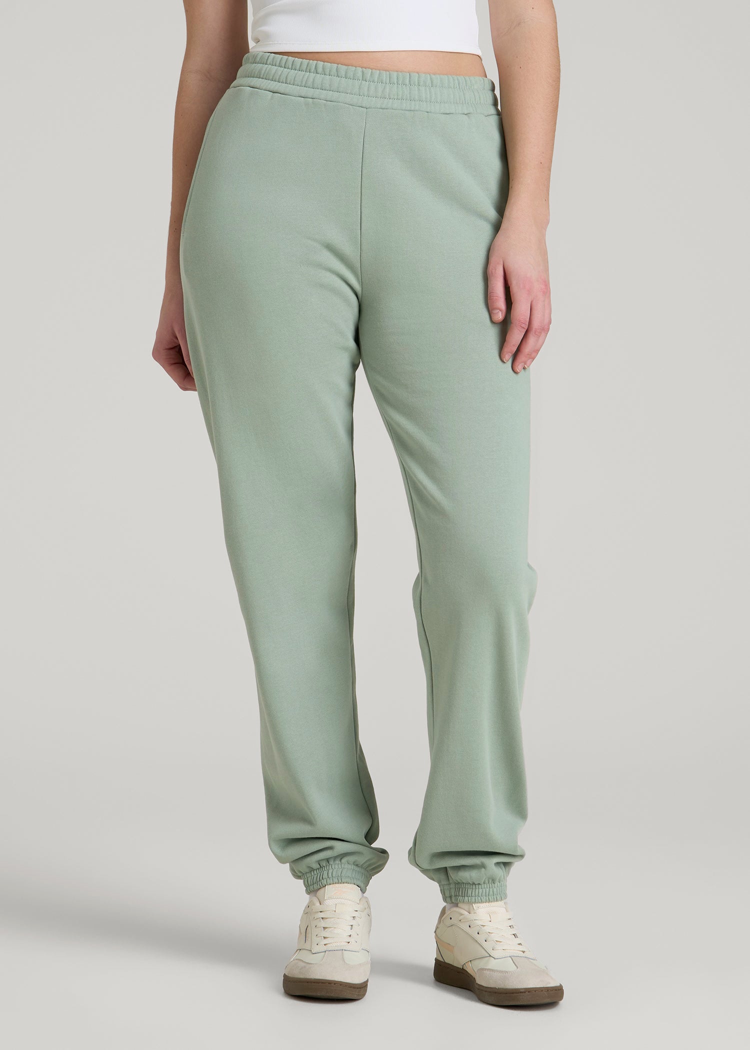 American Tall Women|Men Wearever Fleece Relaxed Sweatpants for Tall Women in Seagrass