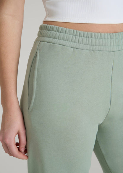 American Tall Women|Men Wearever Fleece Relaxed Sweatpants for Tall Women in Seagrass