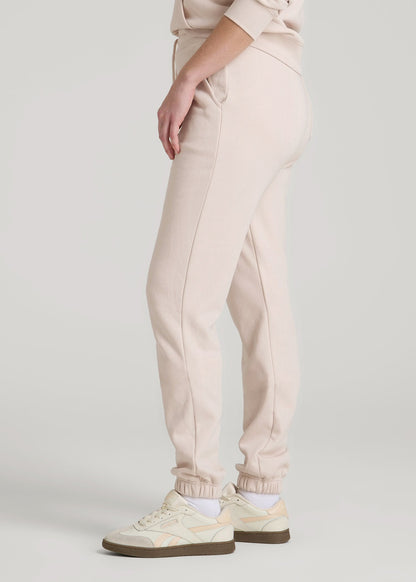 American Tall Women|Men Wearever Fleece Slim Fit High-Waisted Garment Dye Sweatpants for Tall Women in Shell
