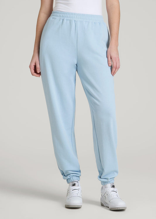 American Tall Women|Men Wearever Oversized French Terry Joggers for Tall Women in Ice Blue